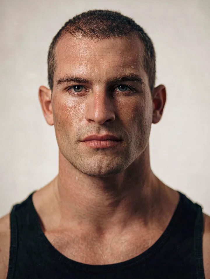 Bodybuilder archetype reference portrait
